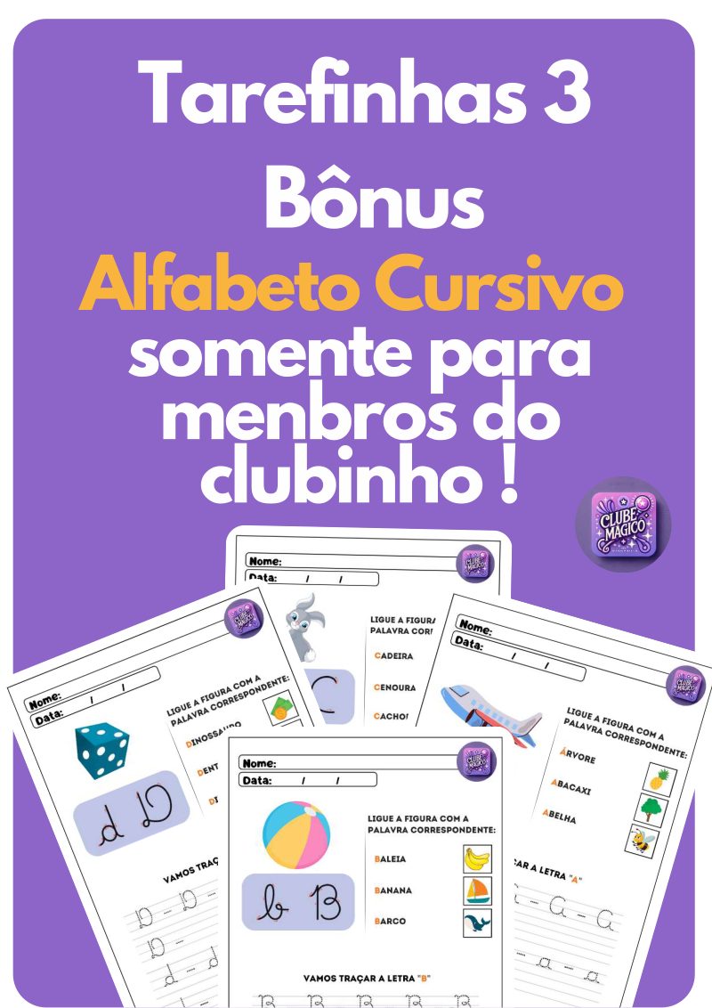 📚 Apostila Alfabeto Cursivo – Clubinho Exclusivo ✏️
