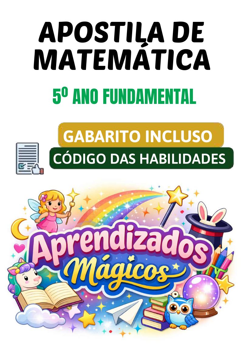 Apostila Completa de Matemática 5º Ano Alinhada à BNCC (43 Paginas com Gabarito)