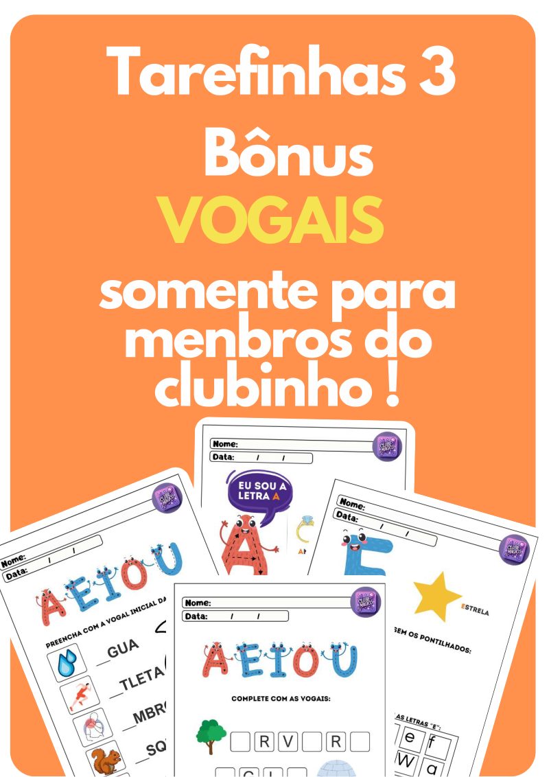 📚 Apostila de Vogais – Clubinho Exclusivo ✏️