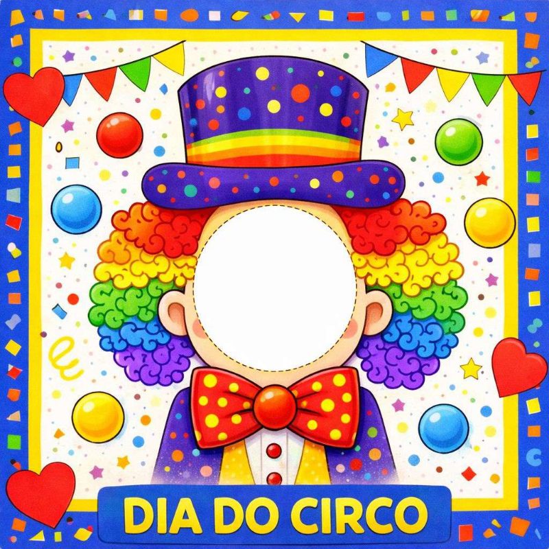 Atividade Dia do Circo Educação Infantil – Painel e Moldura com Foto do Aluno