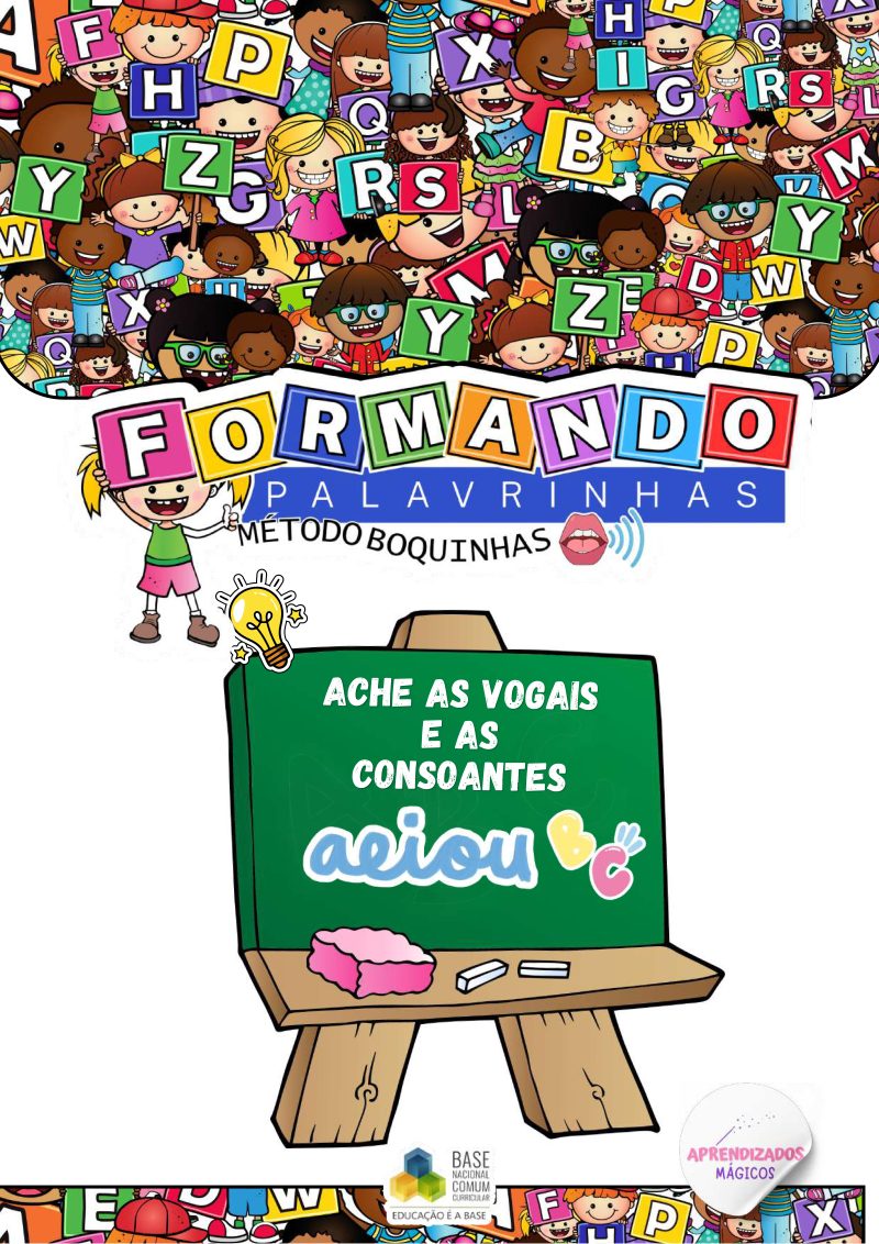 Atividades de Alfabetização Fônica – Fichas para Formação de Palavras com Método Boquinhas