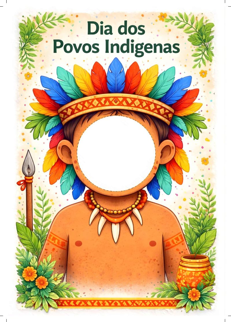 Atividades Dia dos Povos Indígenas para Educação Infantil – Painéis e Porta-Retrato com Foto