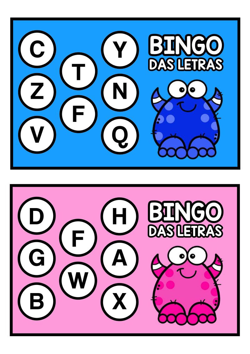 🎲 Bingo das Letras – Aprendizado Divertido e Interativo! 🔠✨