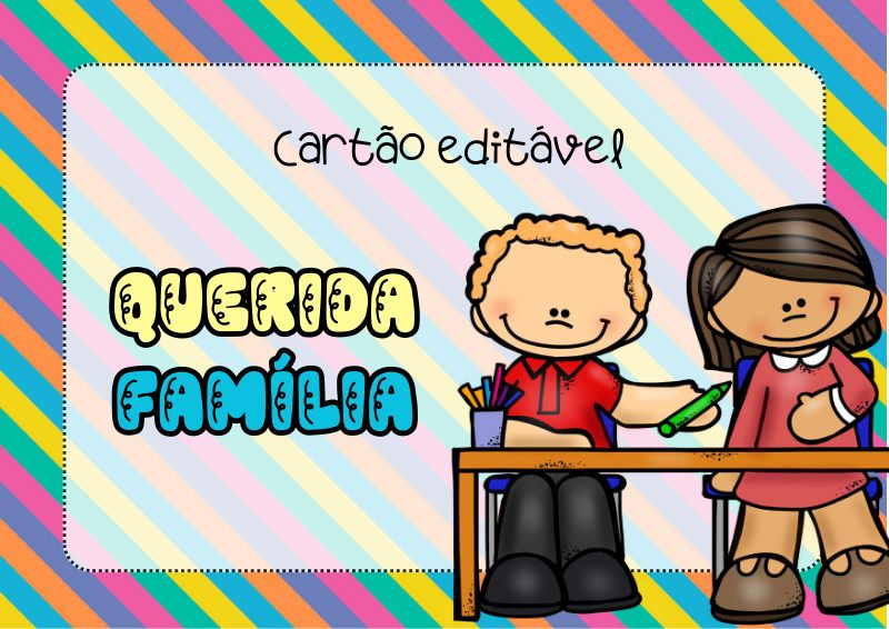 🌟✨ Cartão Editável “Querida Família”