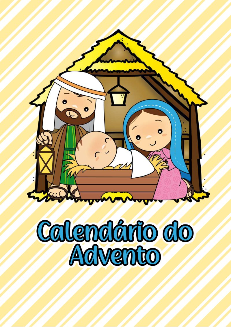 ✨ Cartaz Calendário do Advento com Presépio
