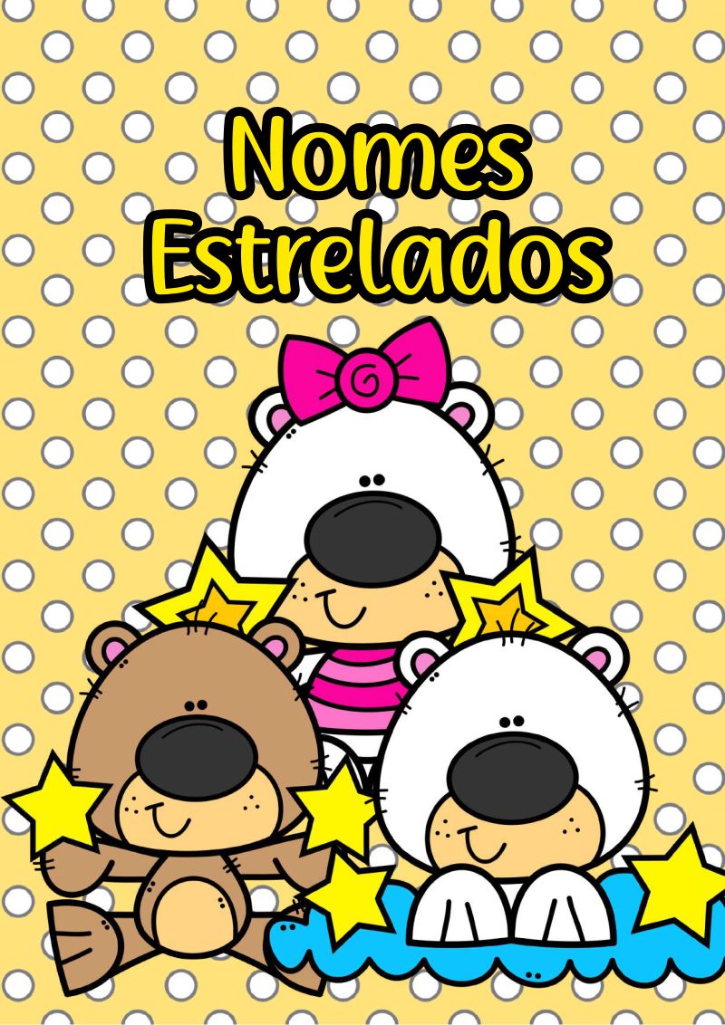 🌟 Cartaz e Crachás “Nomes Estrelados”