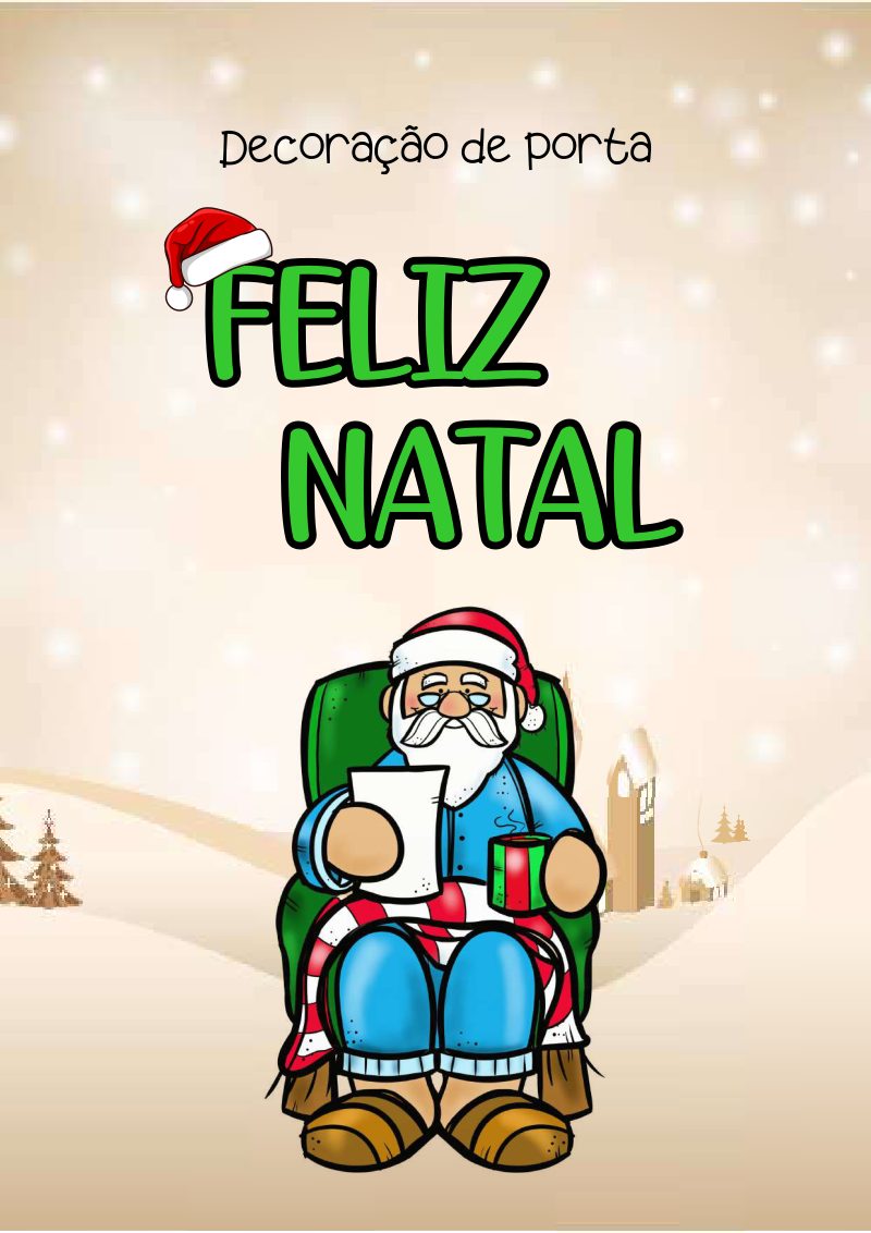 Decoração de Porta – Tema “Feliz Natal” 🎅✨