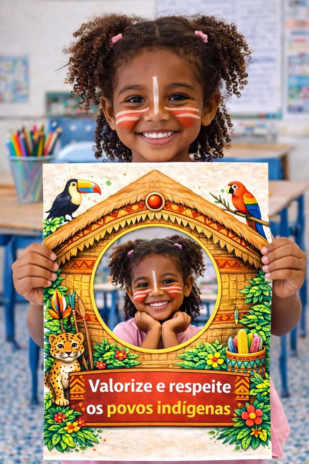 Atividades Dia dos Povos Indígenas para Educação Infantil – Painéis e Porta-Retrato com Foto