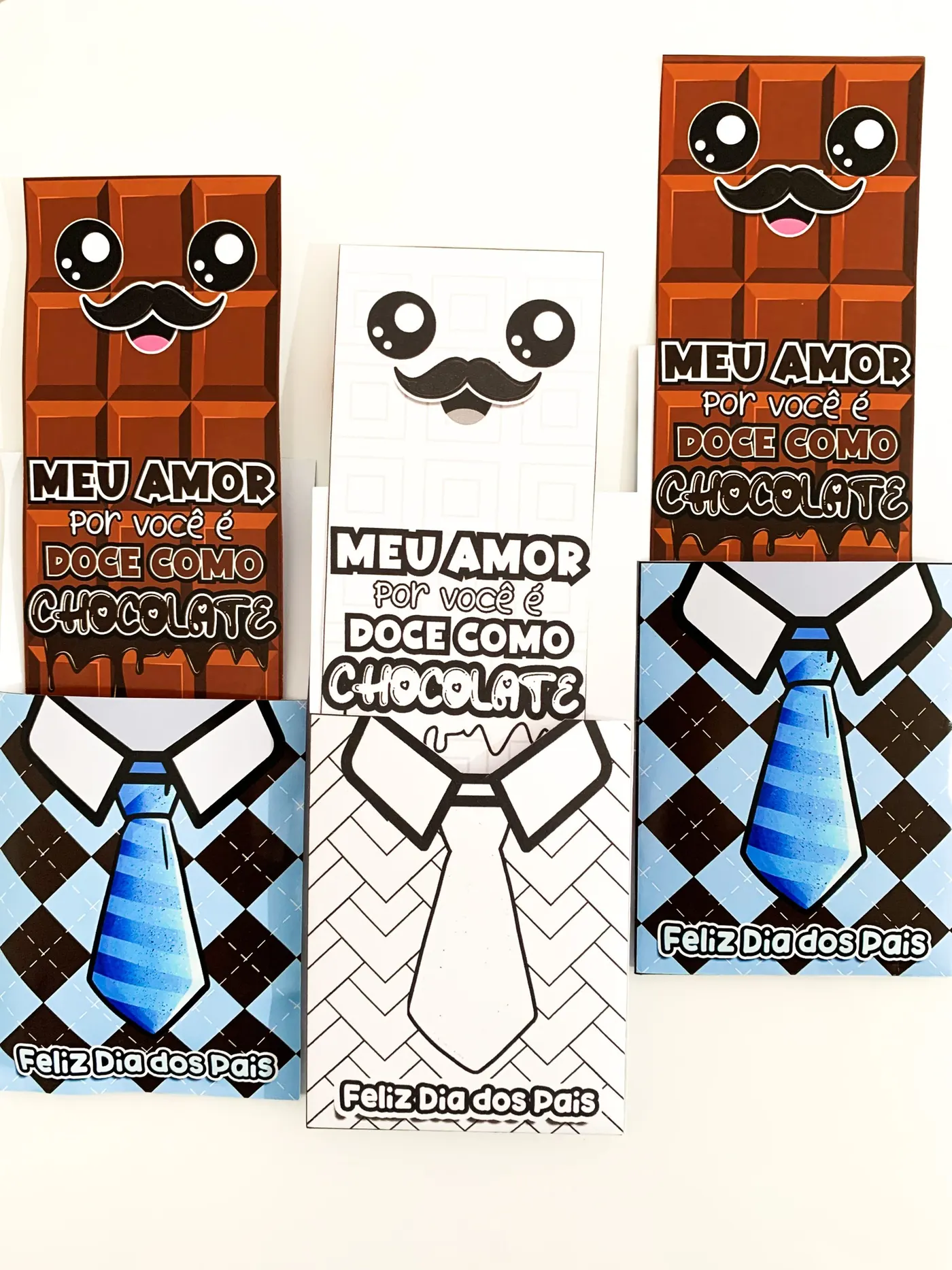 Cartão Dia dos Pais tema Chocolate.