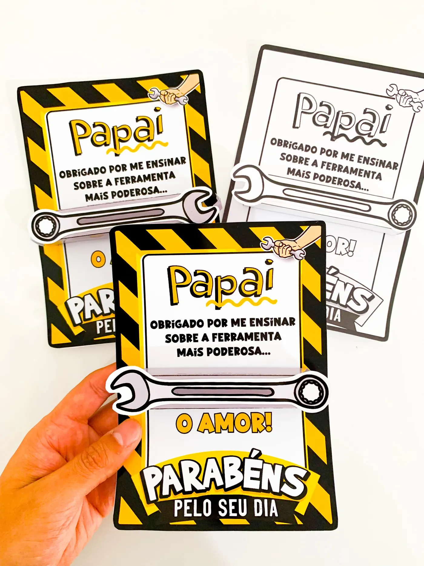 Cartão Dia dos Pais tema Ferramentas