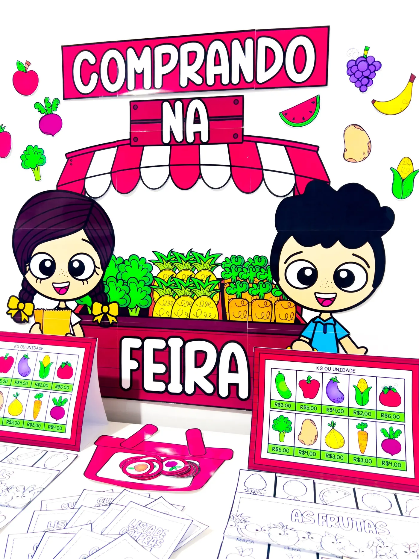 Comprando na Feira  – Jogo Pedagógico com Dinheiro e Matemática