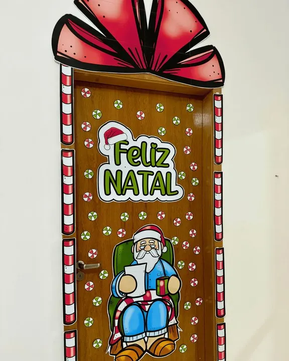 Decoração de Porta – Tema “Feliz Natal” 🎅✨