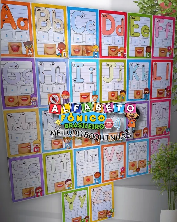 Alfabeto de Parede com Sons das Letras – Atividades de Alfabetização Fônica