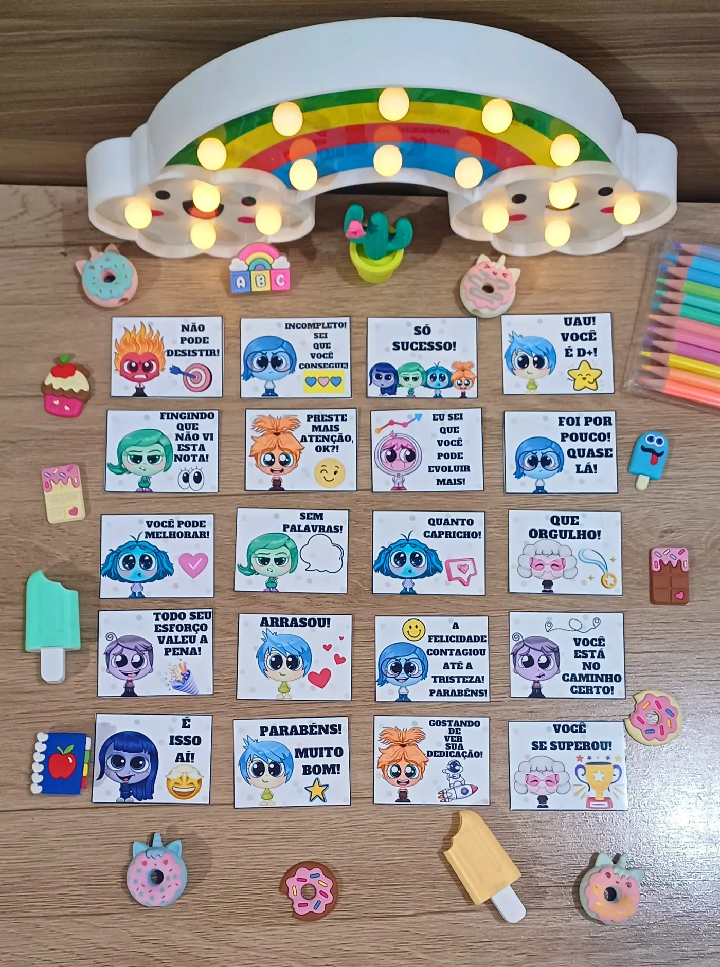 Figurinhas de Incentivo Divertidamente