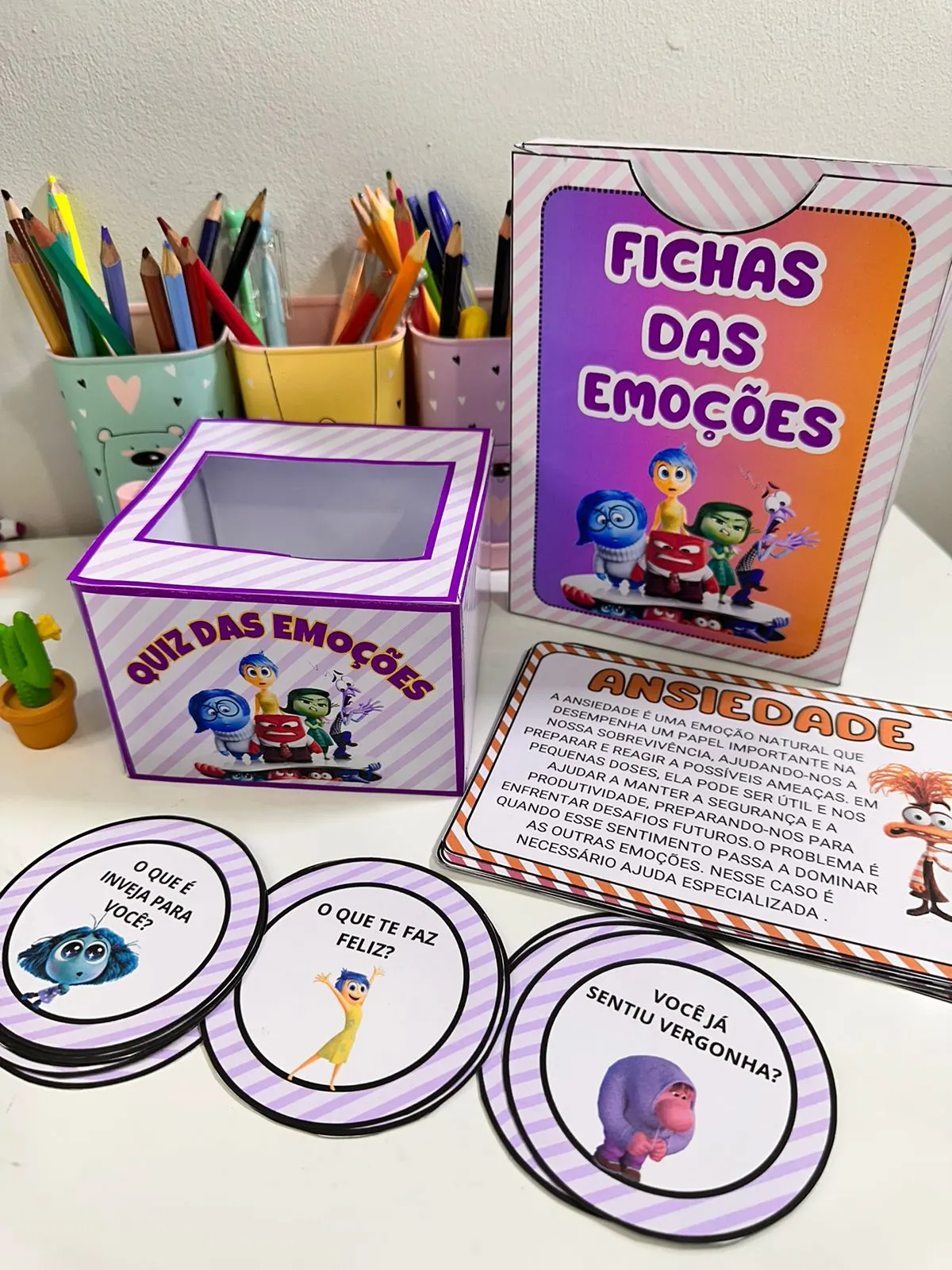 Kit Divertidamente Fichas das Emoções