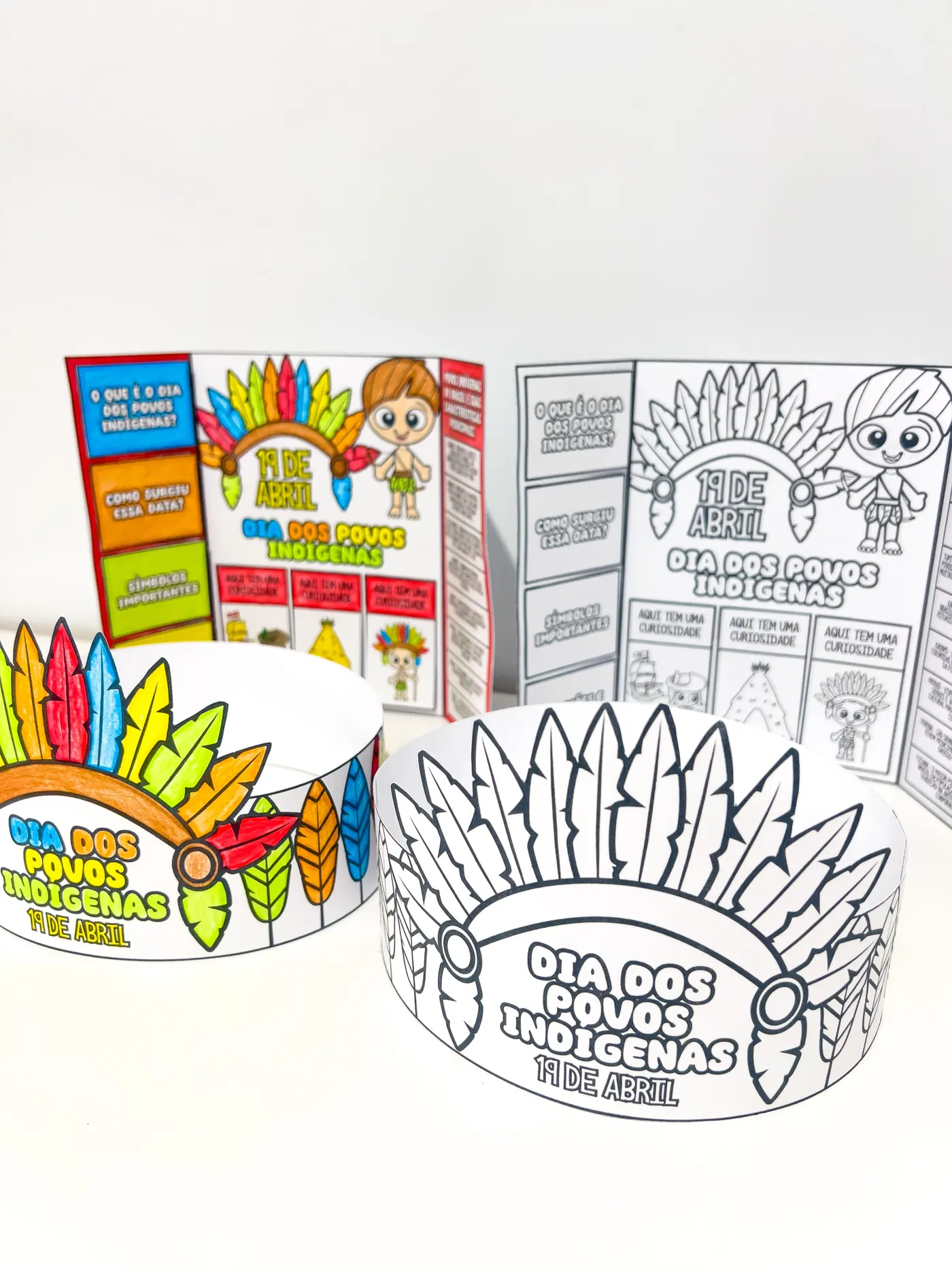 Lapbook Dia dos Povos Indígenas + Coroa para Colorir – Atividade Educação Infantil