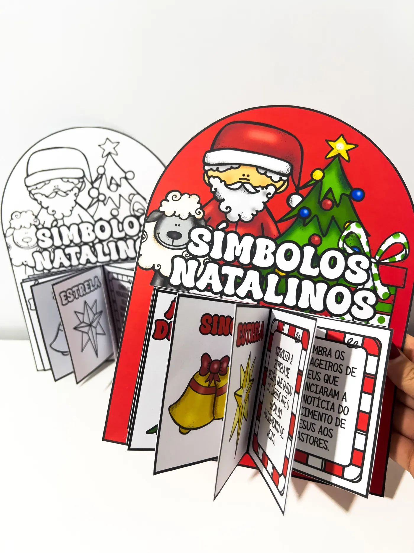 Luva Livro Símbolos Natalinos para Imprimir – Atividade Interativa de Natal