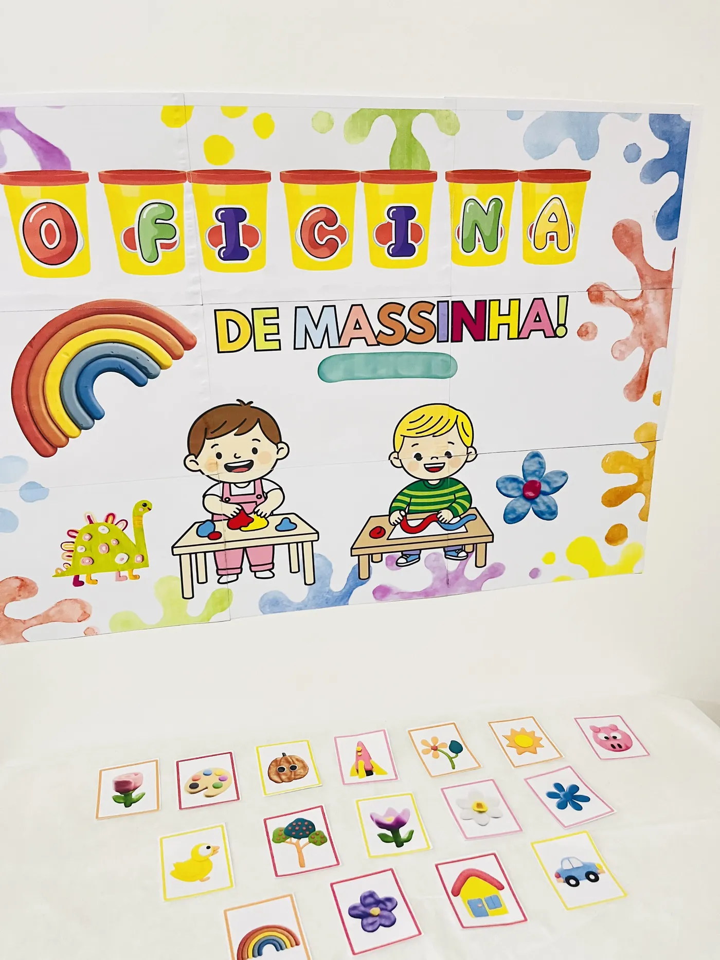 Oficina de Massinha de Modelar – Painel Decorativo e Cards de Atividades