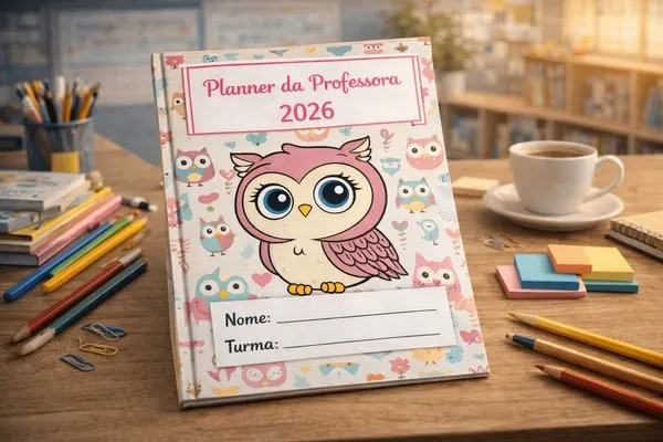 Planner da Professora 2026 Coruja – Organização Escolar
