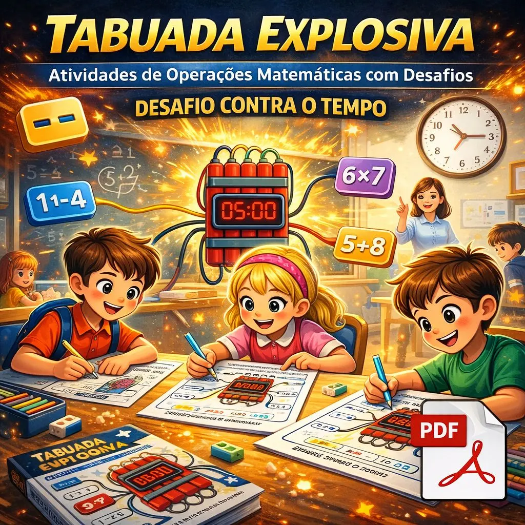 Tabuada Explosiva – Atividades de Operações Matemáticas com Desafios (PDF)