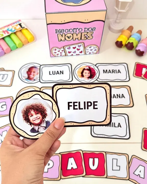 🍪 Material “Biscoito dos Nomes” – Aprendendo com diversão!