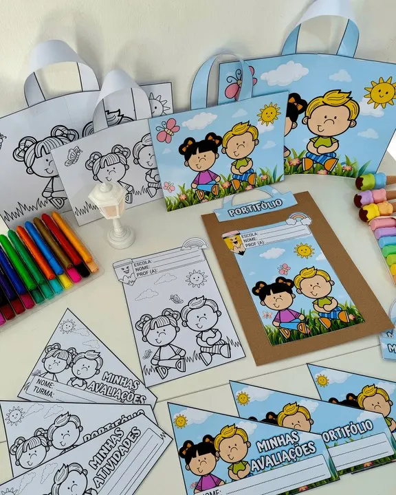 🎉 Kit Capas de Atividades Tema Festa 🎉