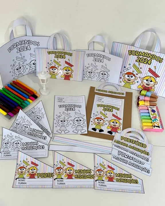 🎓 Kit Capas de Atividades Tema Formatura: Celebre com Elegância!