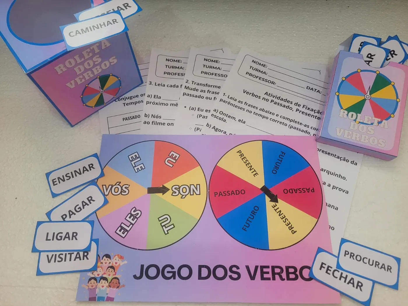 🎯 Jogo Roleta dos Verbos