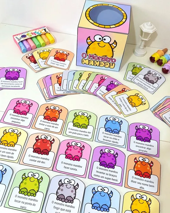 🎲 Dinâmica “O Monstro Mandou” – Diversão e aprendizado para os pequenos!