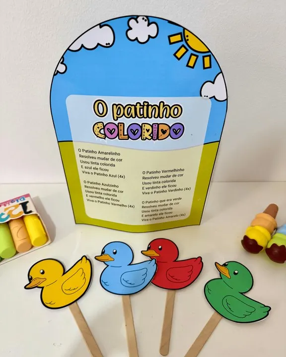 🎶 Luva Musical “O Patinho Colorido”