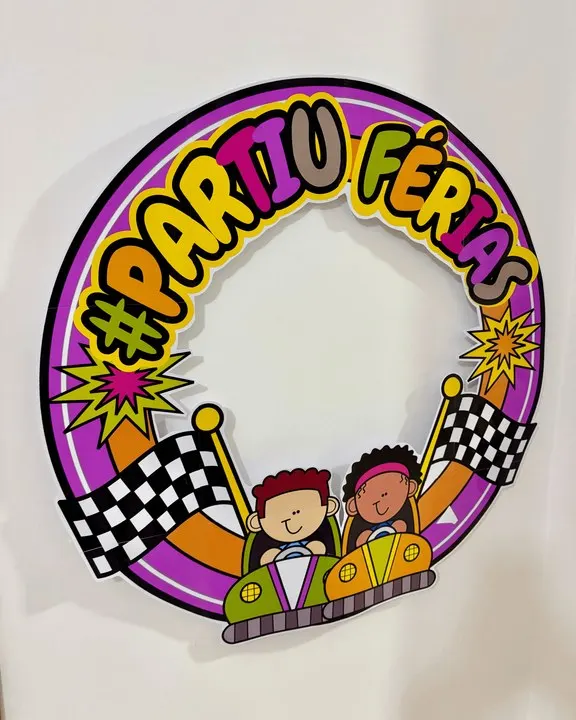 🏖️✨ Decoração para Bambolê – Tema “#PartiuFérias”