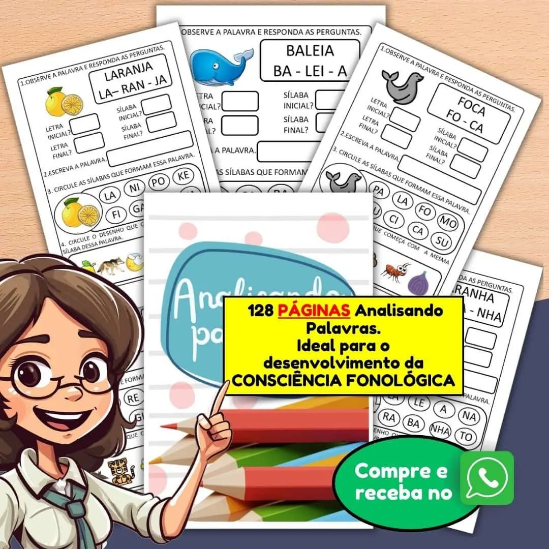 📘 Apostila de Alfabetização: 128 Páginas de Atividades para Leitura e Escrita!