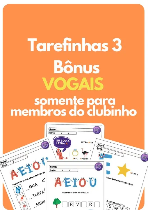 📚 Apostila de Vogais – Clubinho Exclusivo ✏️