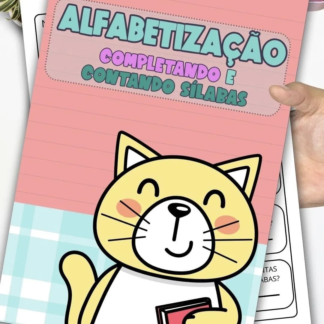 📚 Atividade de Alfabetização: Complete as Palavras e Conte as Sílabas! 📝
