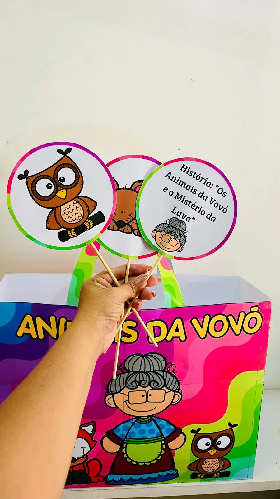 📚✨ Sacola da Leitura – Os Animais da Vovó e o Mistério da Luva Perdida ✨🐾