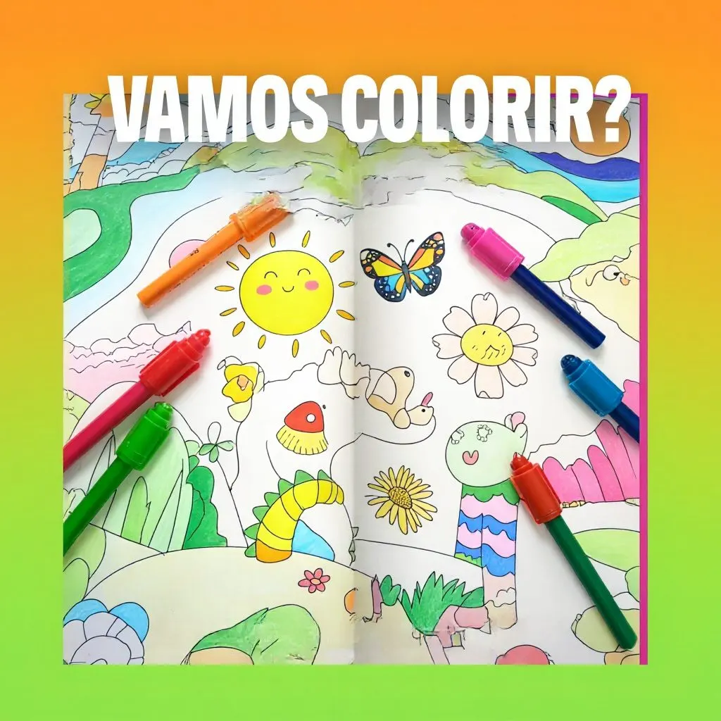🖍️🎨 Vamos Colorir – 1º Ano (200 Páginas de Criatividade e Diversão!)