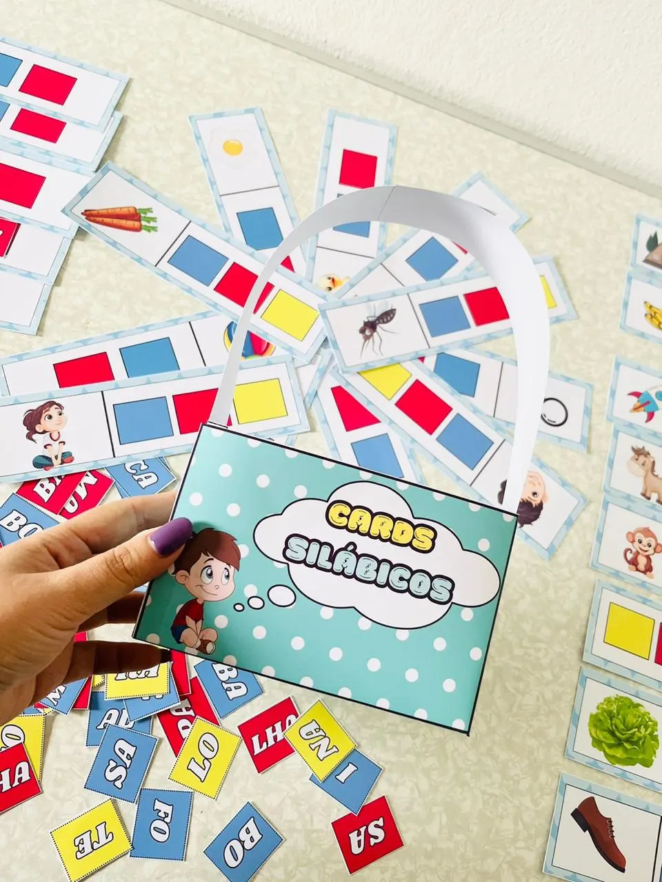 🟣 Cards Silábicos – Aprender com Cor, Som e Diversão! 🎨🔤