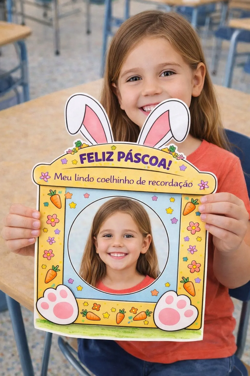 Atividade de Páscoa com Foto do Aluno – Lembrança Escolar