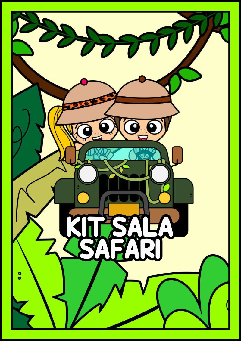 Kit Decoração e Recursos para Sala de Aula -Tema: Safari 🌿🦁