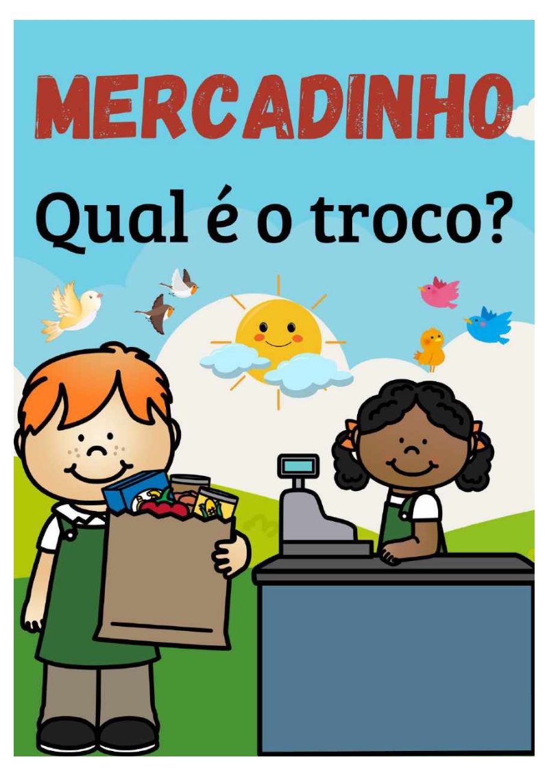 🛒 Mercadinho – Qual é o troco?