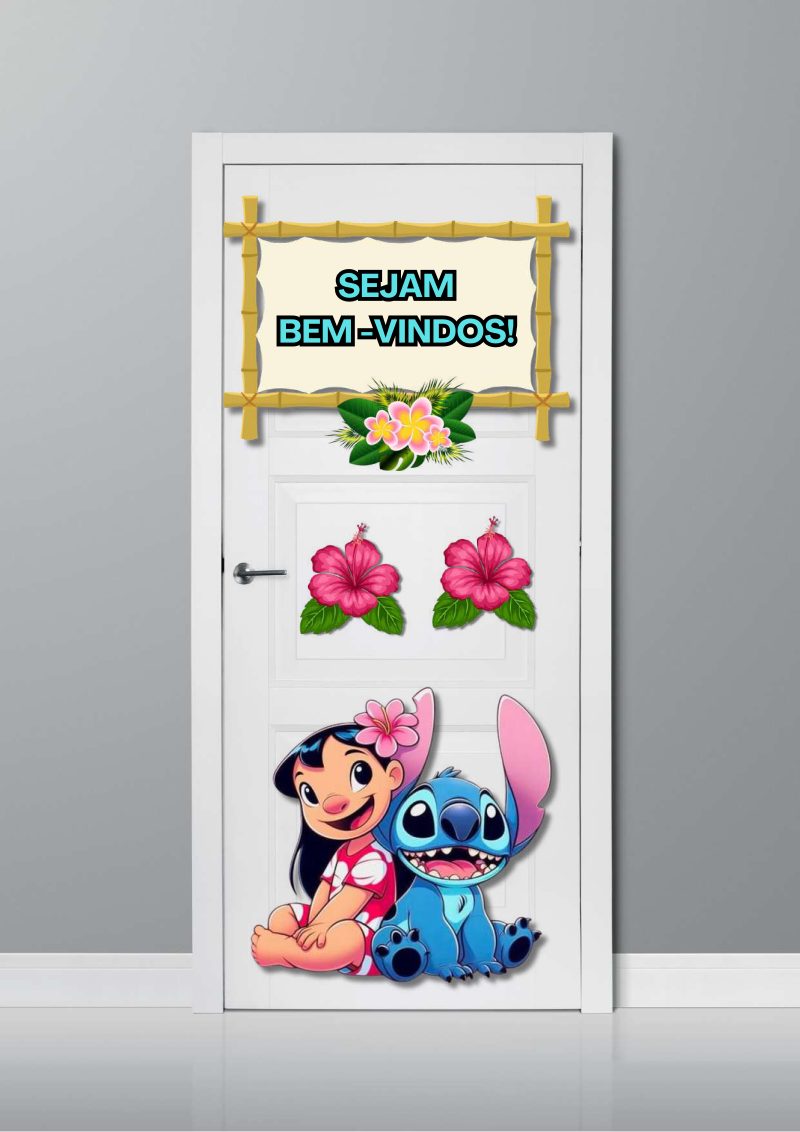 🌟 Painel de Porta Volta às Aulas – Tema Stitch 🌟