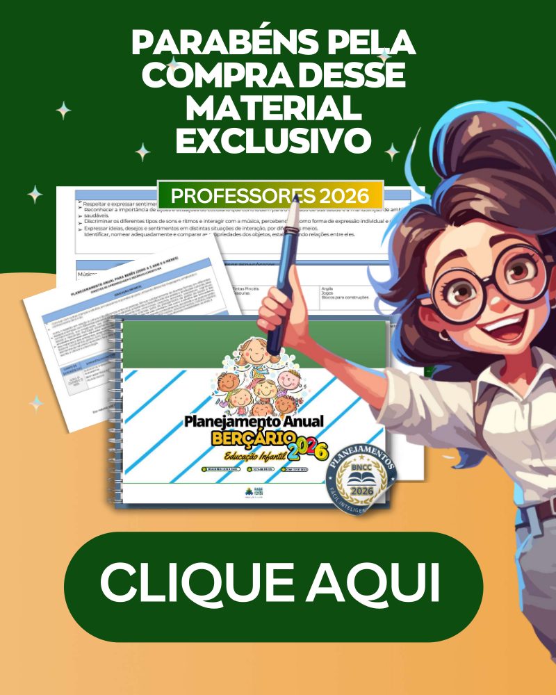 Planejamento Anual Berçário 2026 em PDF e Word – Planos de Aula Diários, Mensais e Anuais