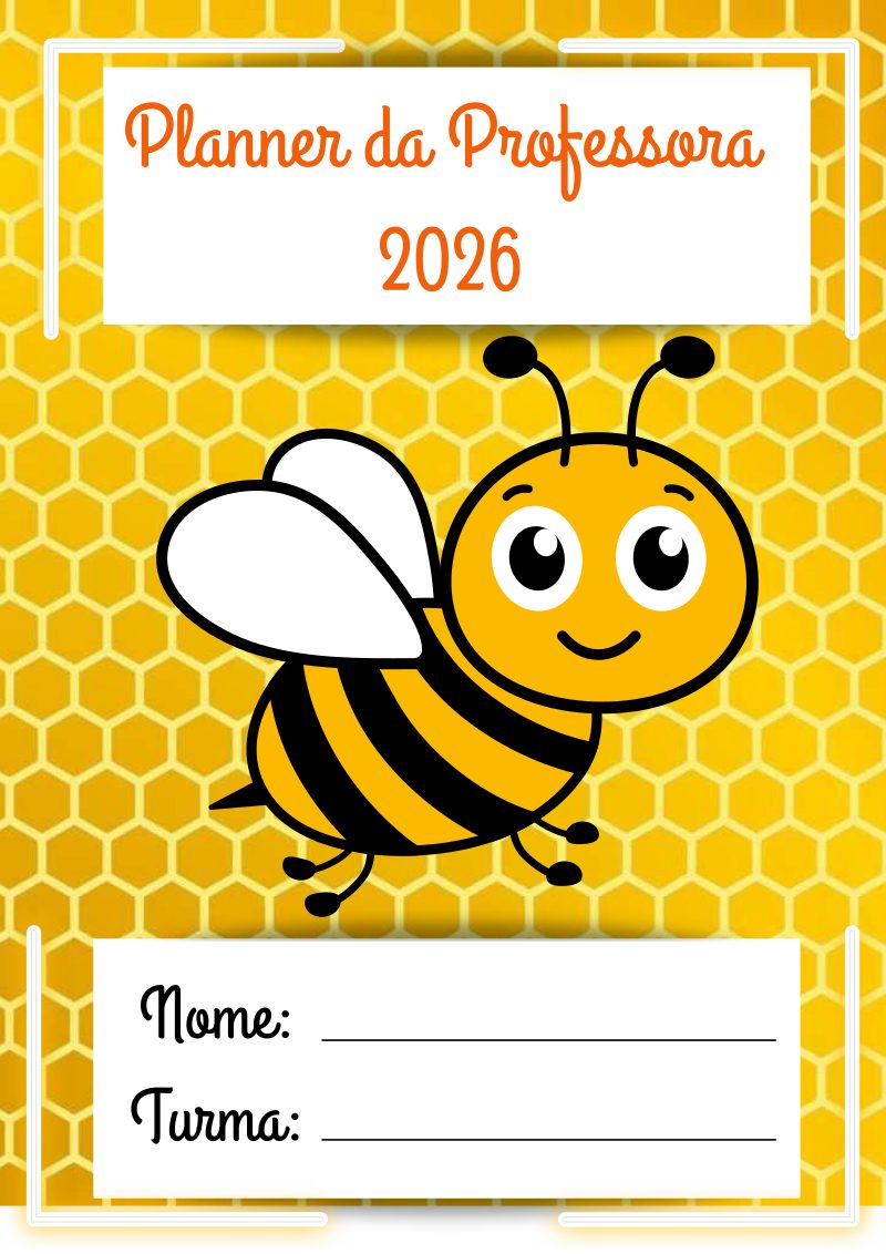 Planner da Professora 2026 Tema Abelha – Planejamento Escolar Completo